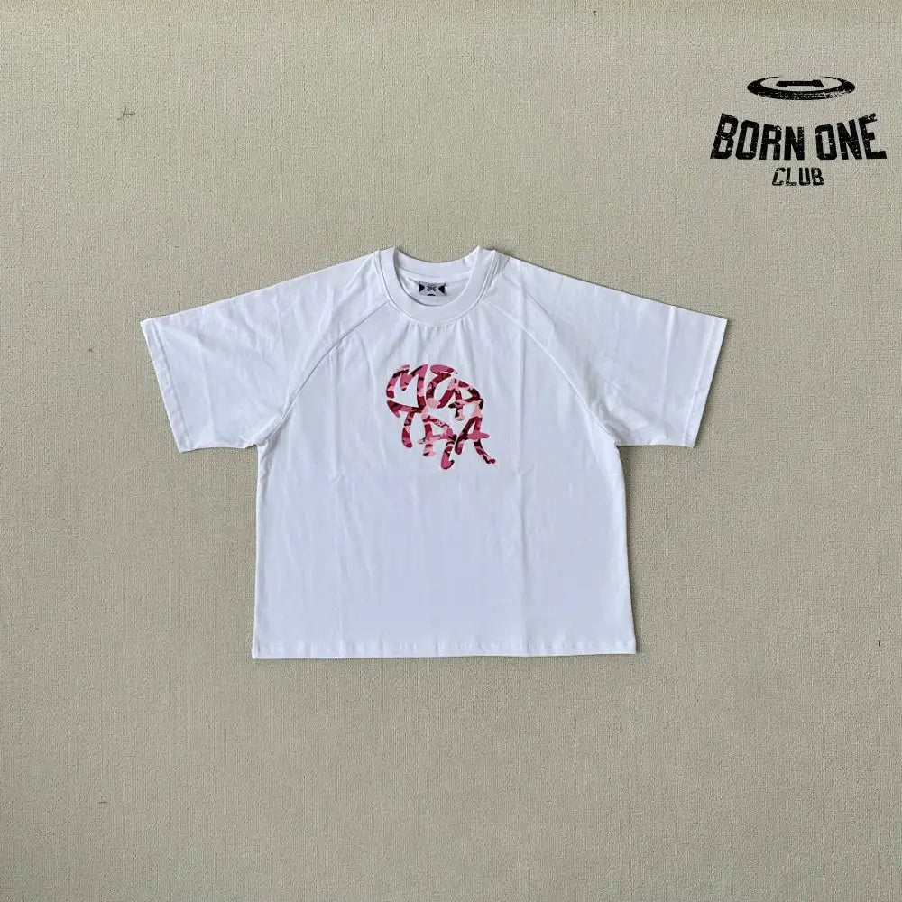 T-Shirt White Red Pink Camo