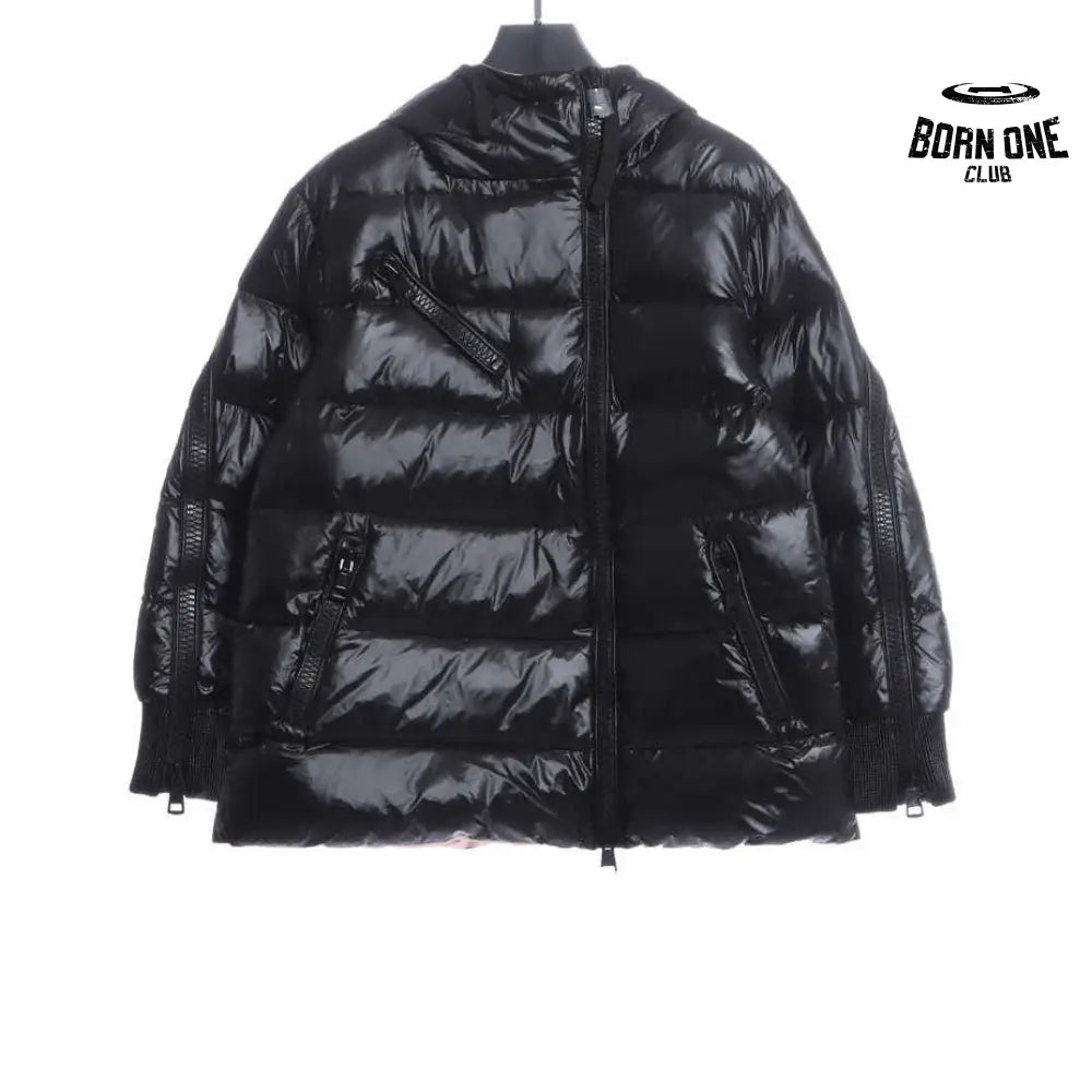 Pink Lining with Diagonal Zipper Jacket