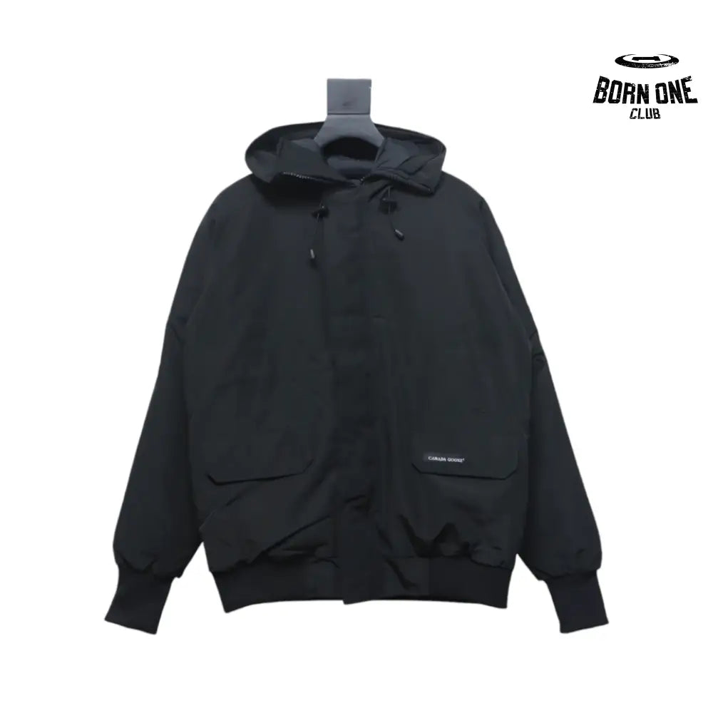 Chilliwack Hooded Bomber Jacket Dark Black