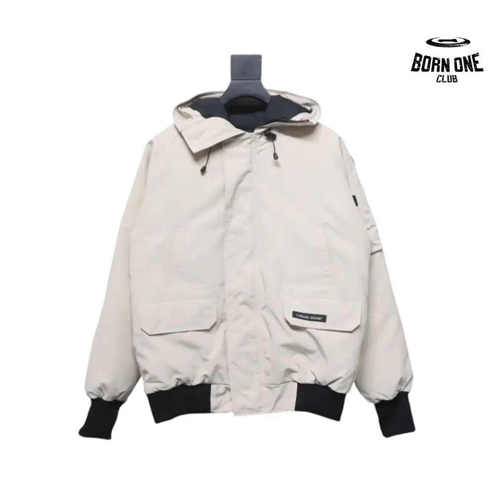 Chilliwack Hooded Bomber Jacket White