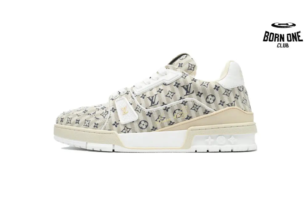Trainer White Monogram Textile