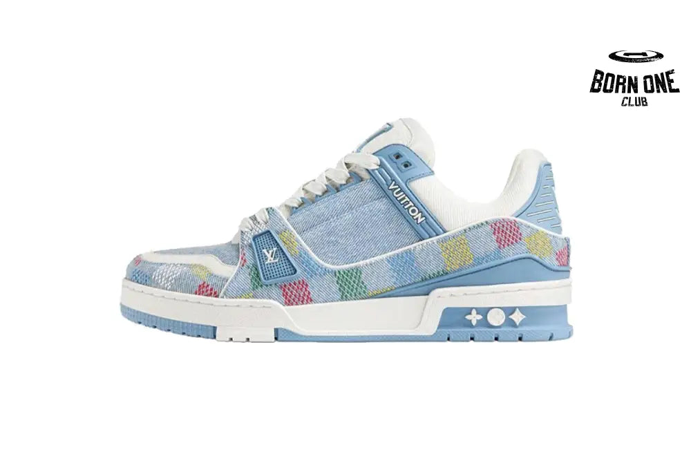 Trainer Denim Demier Multicolor Light Blue Grid 1AHCYN