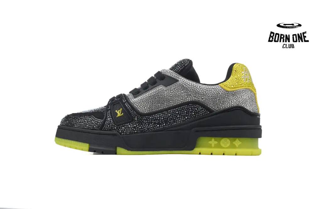 Trainer Black Yellow Rhinestone 1A9JXP