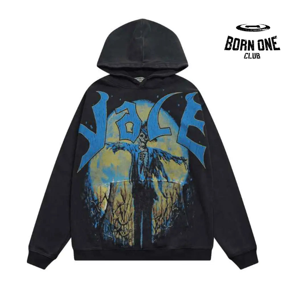 Hoodie Scarecrow Pullover Black