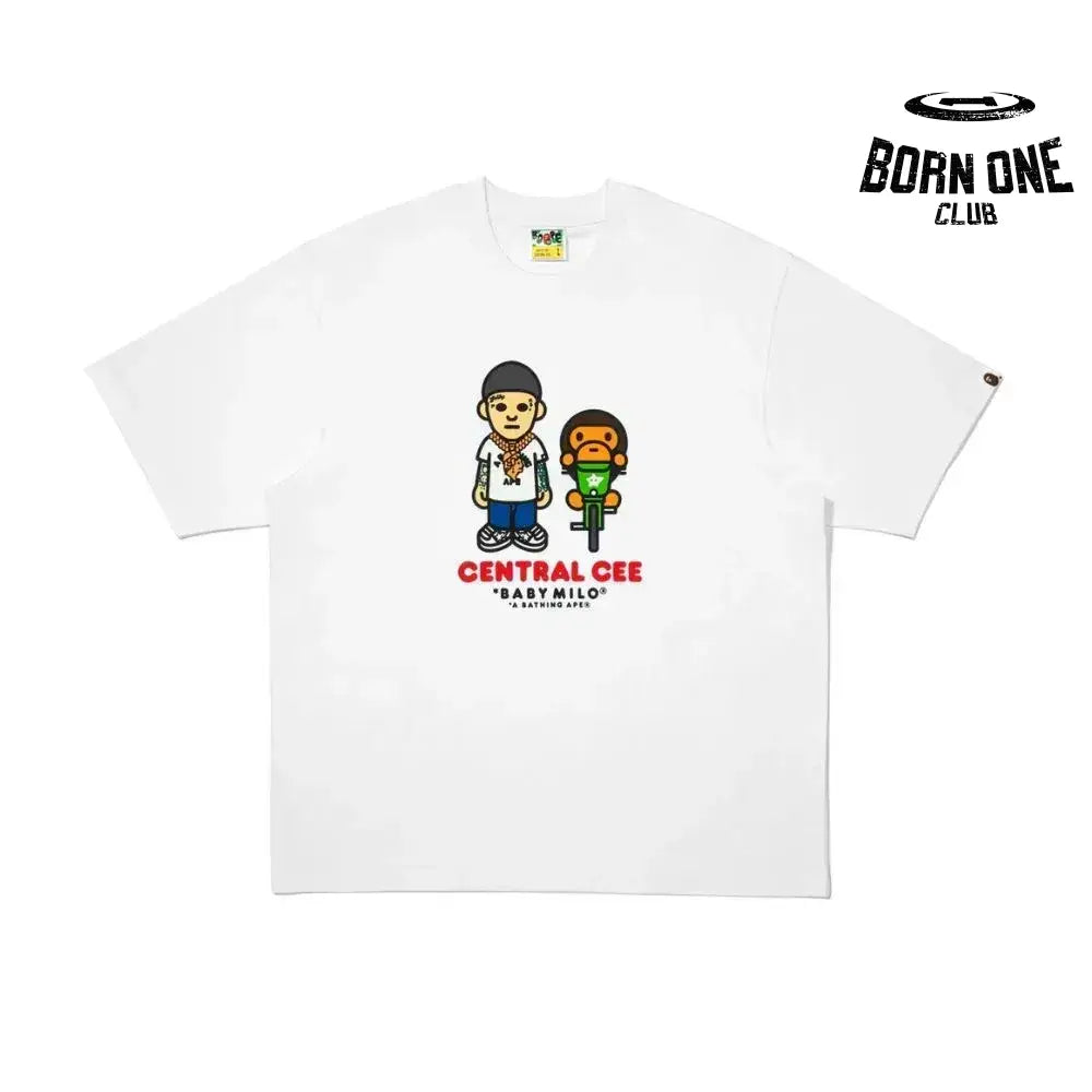 T-Shirt BAPE x by Central Cee Bax Milo White