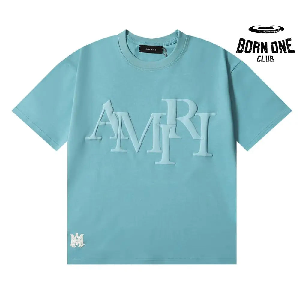 T-Shirt Staggered Logo Blue
