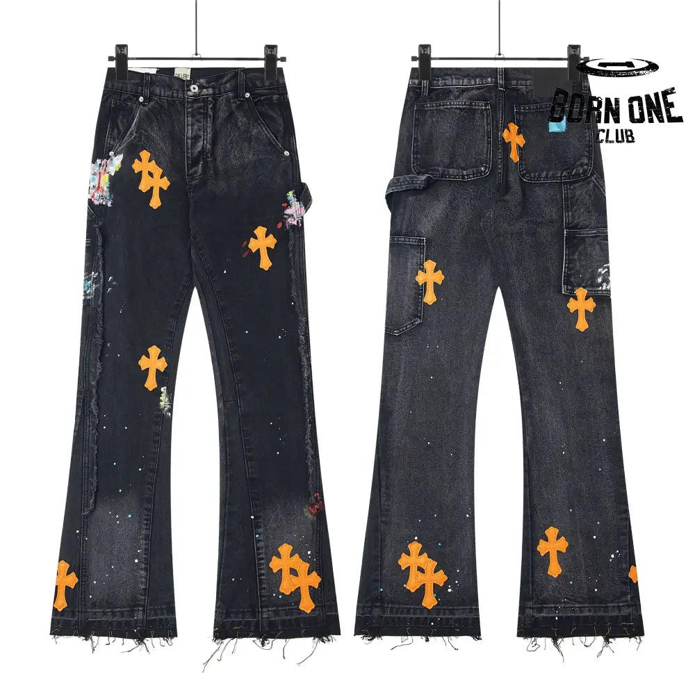 Jeans Flare Chrome Hearts