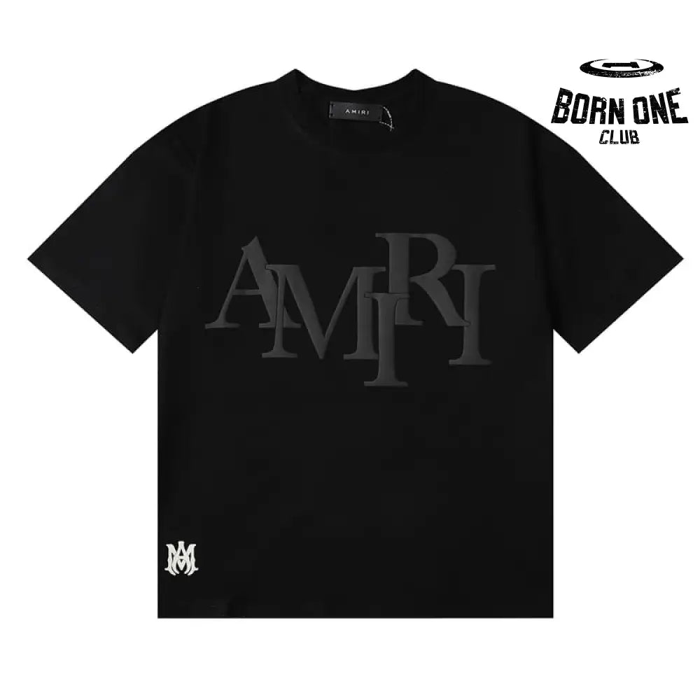 T-Shirt Staggered Logo Black