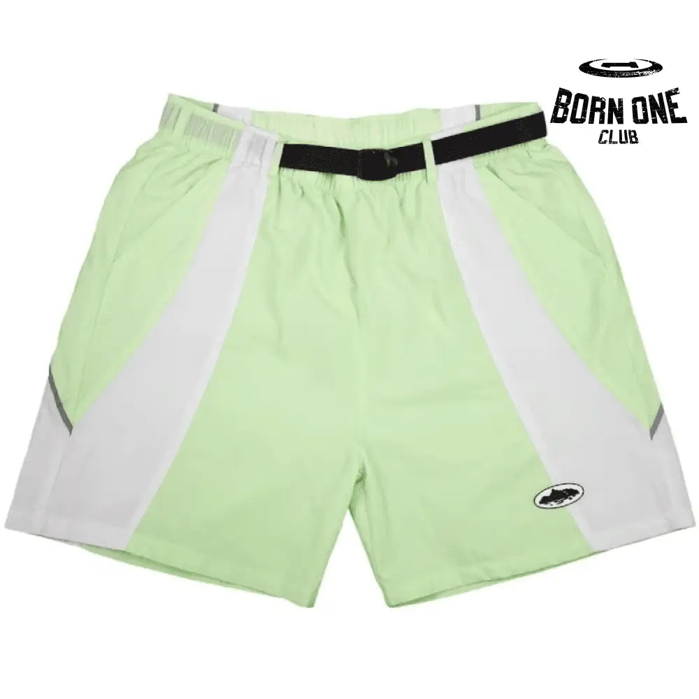 Light Green Shorts White