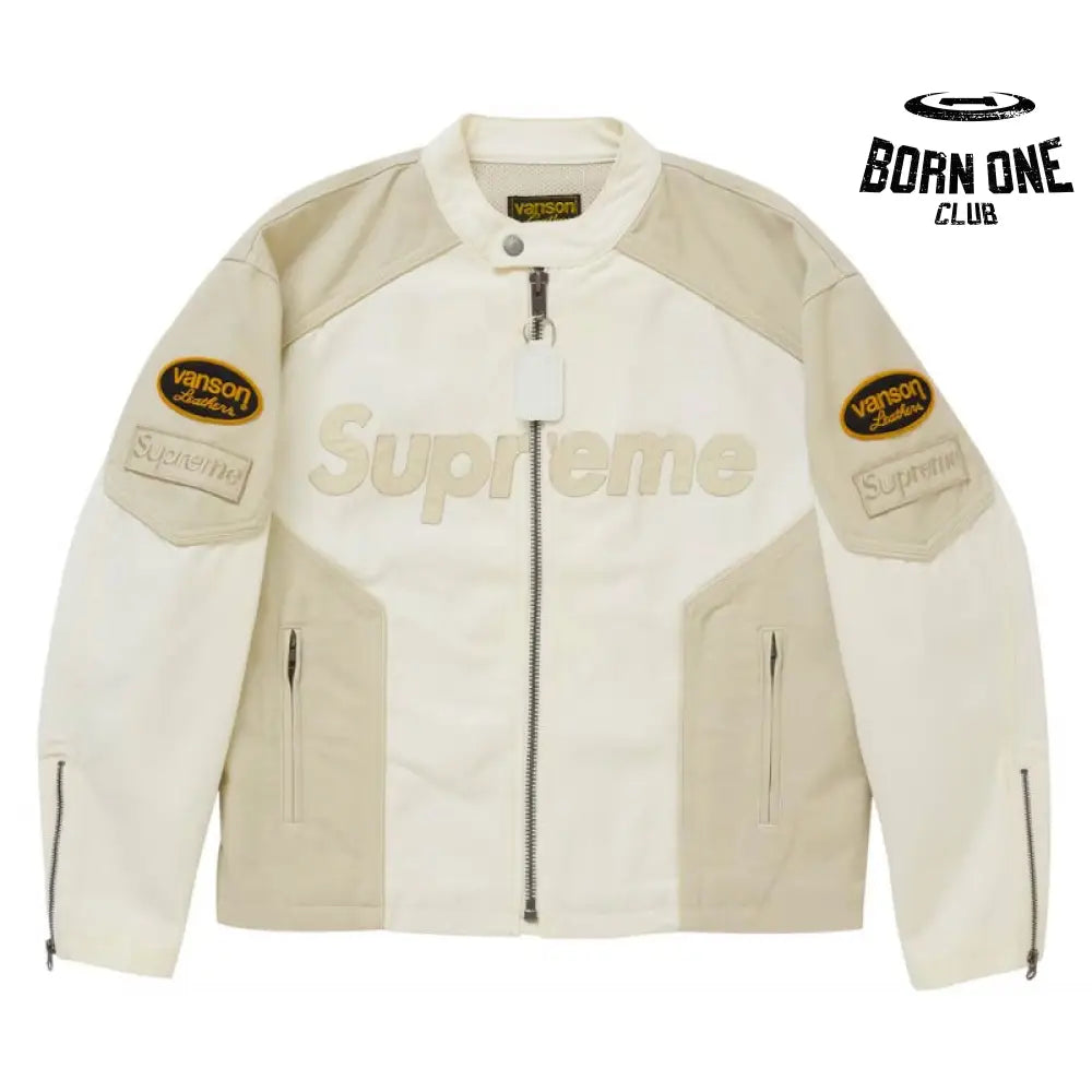Jacket x Vanson Leathers Cordura White Cream