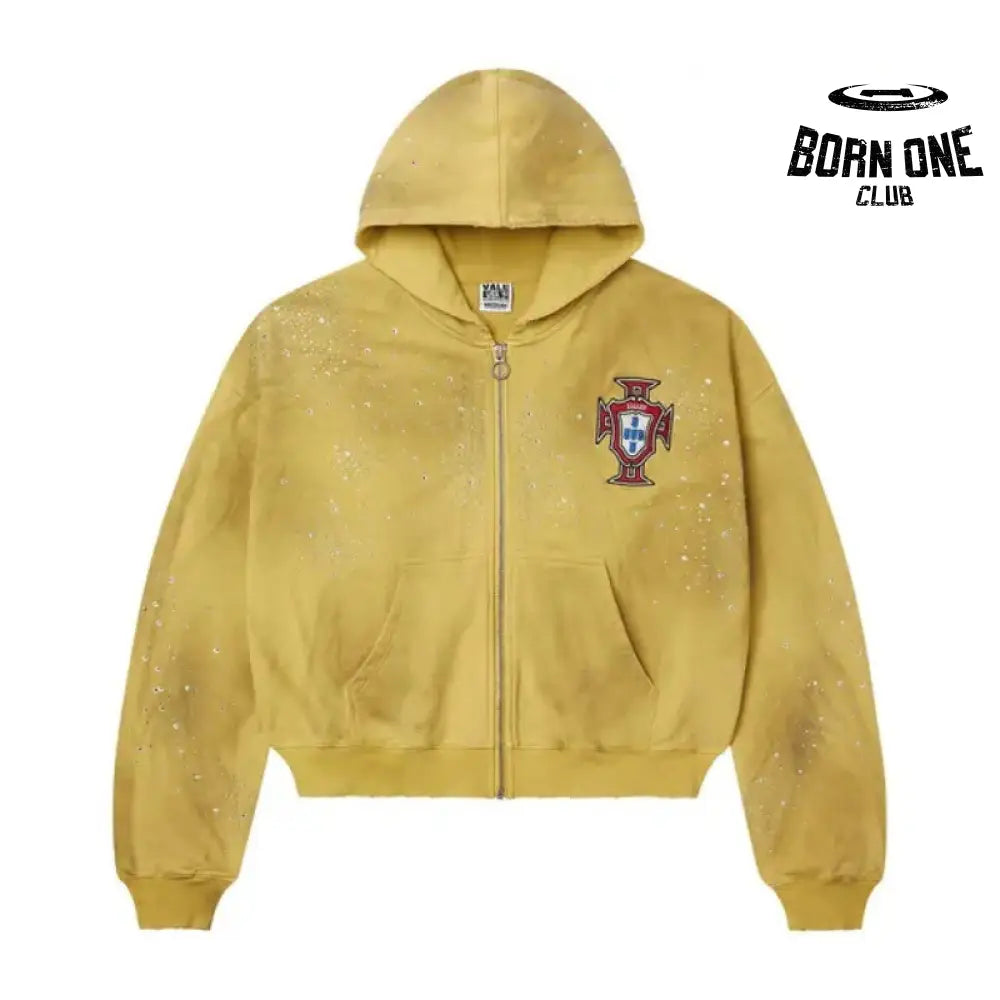 Zip-UpSun Custard Yellow Zip-Up