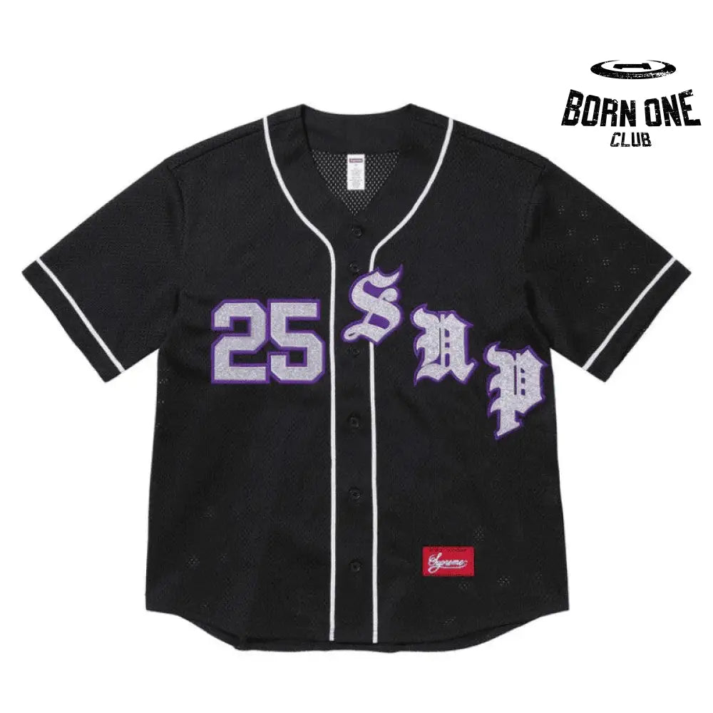 T-Shirt Old English Baseball Jersey Black
