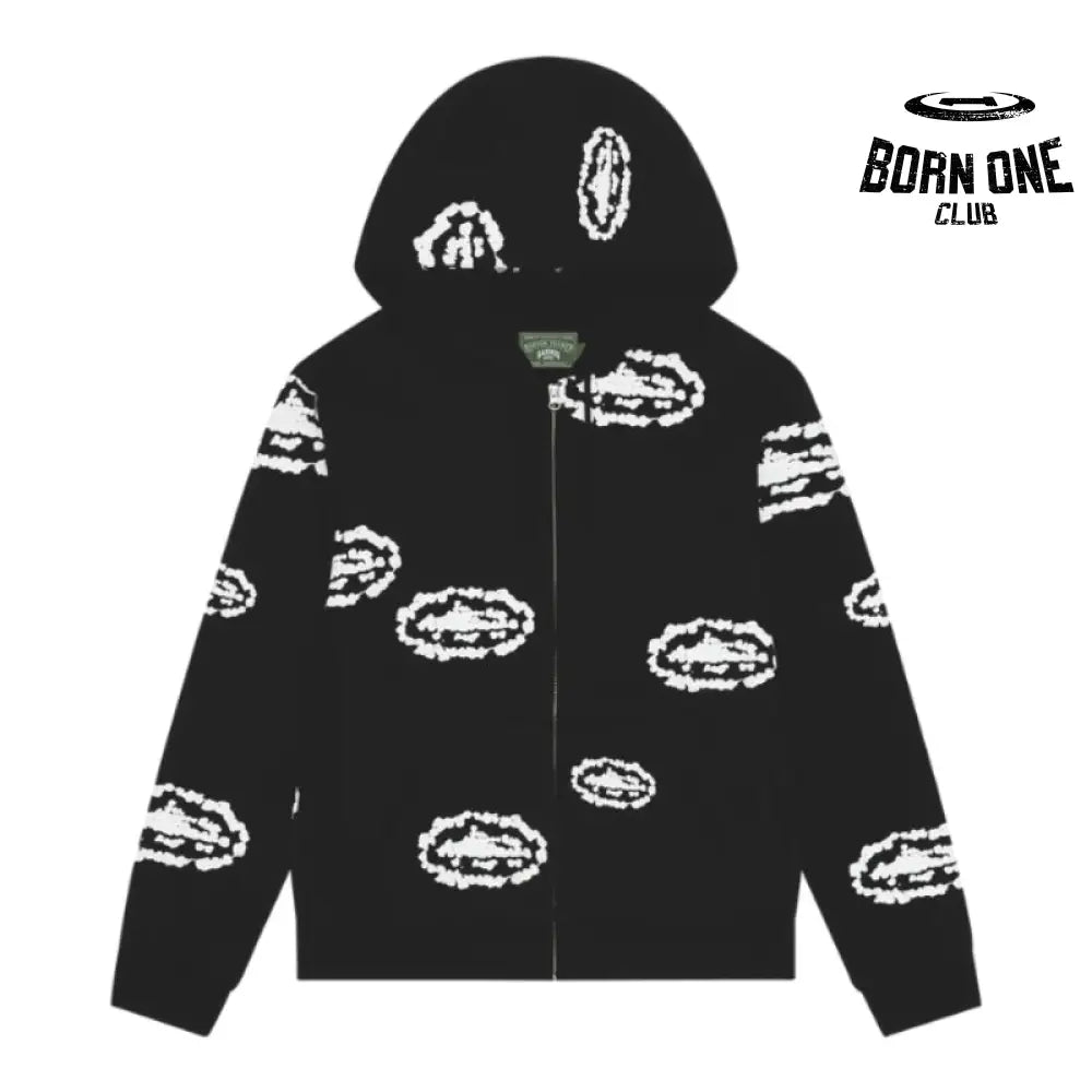 Hoodie x Corteiz Zip Black