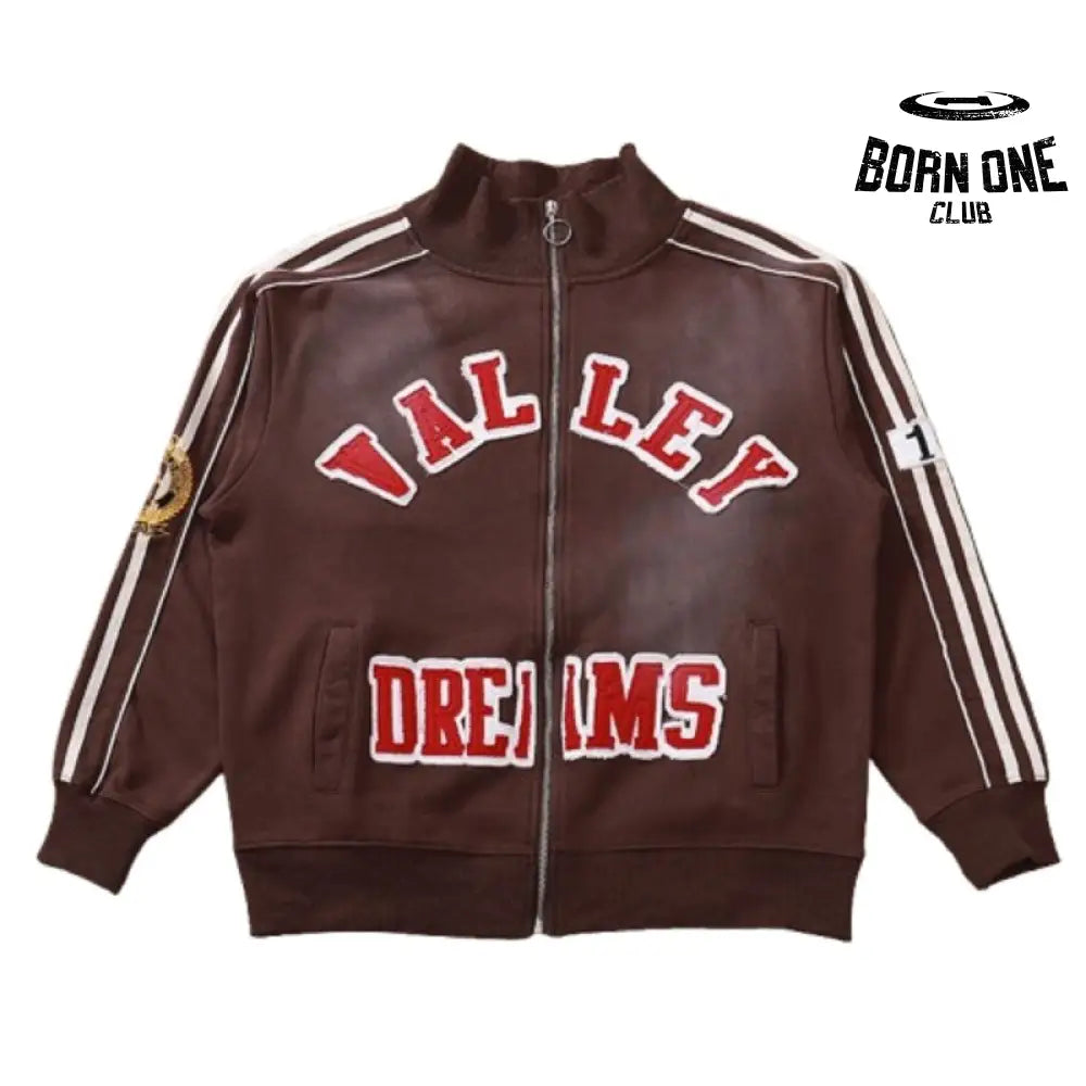 Olympia Berlin Brown Zip-Up Jacket