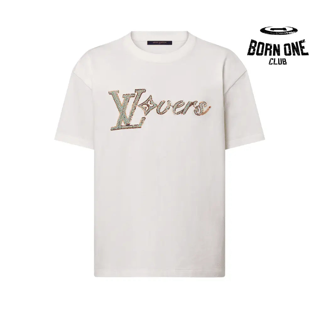T-Shirt White Embroidered Lovers
