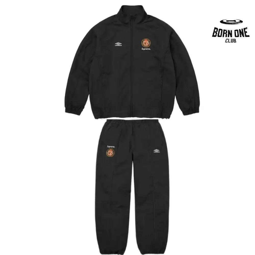 Conjunto Supreme x Umbro Cotton Ripstop Track Black