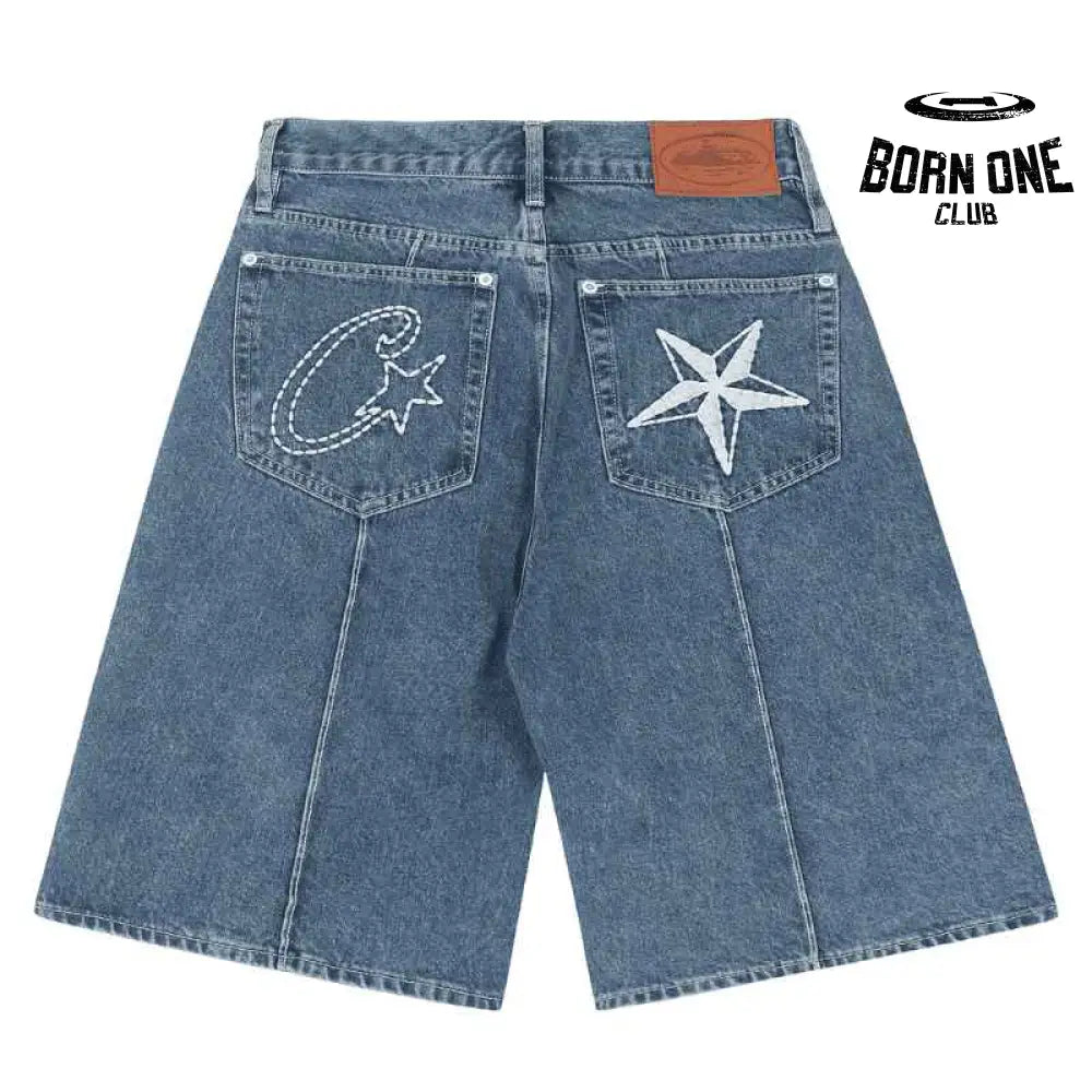 C Star Denim Shorts
