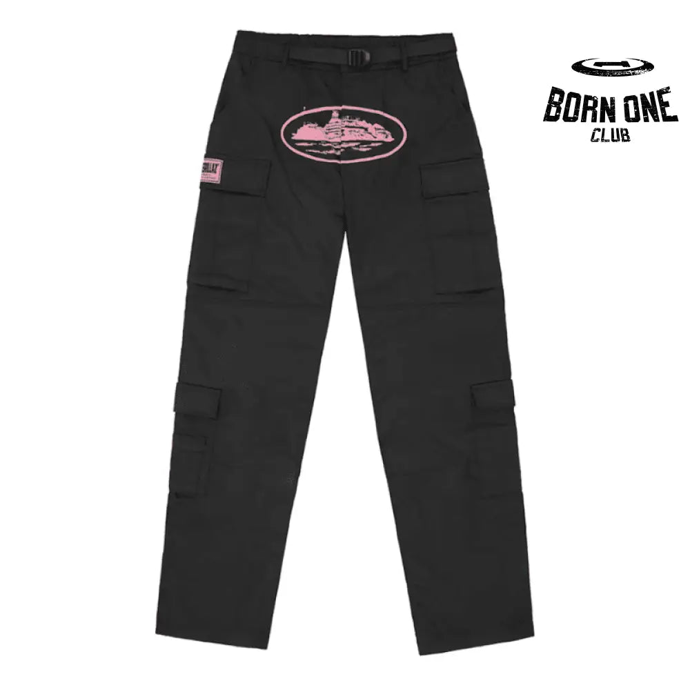 Cargo Pants Black and Pink