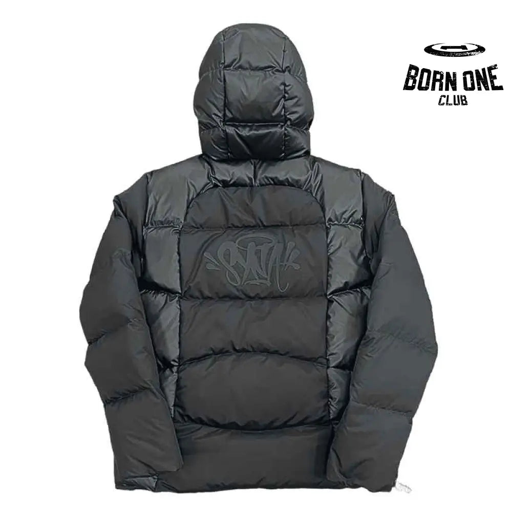 Synaworld Wave Logo Puffer Jacket Black