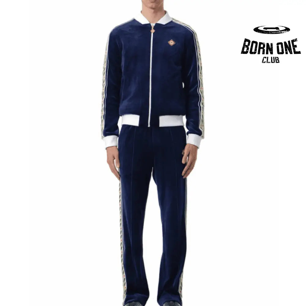 Blue Logo Velvet Set