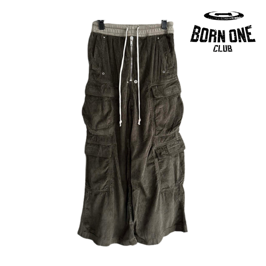 DRKSHDW Green Corduroy Cargo Pants