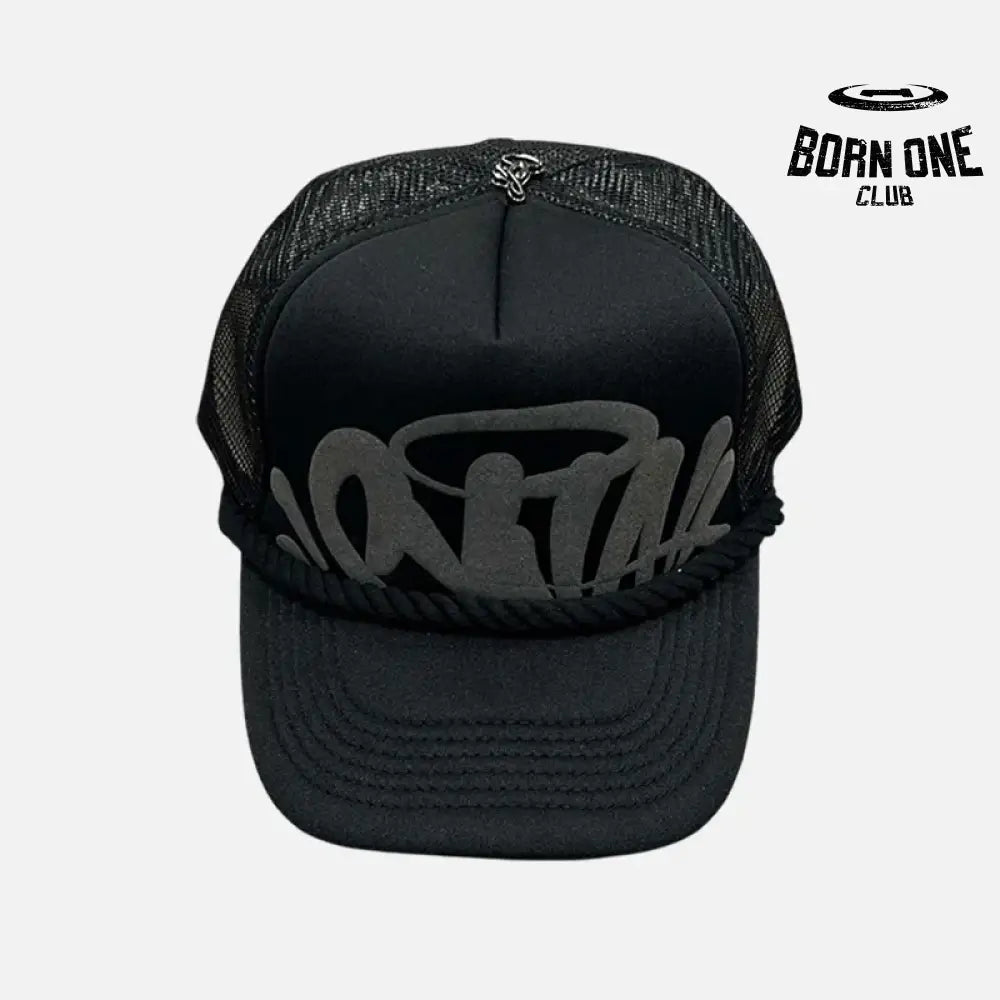 SynaWorld Black Trucker Cap