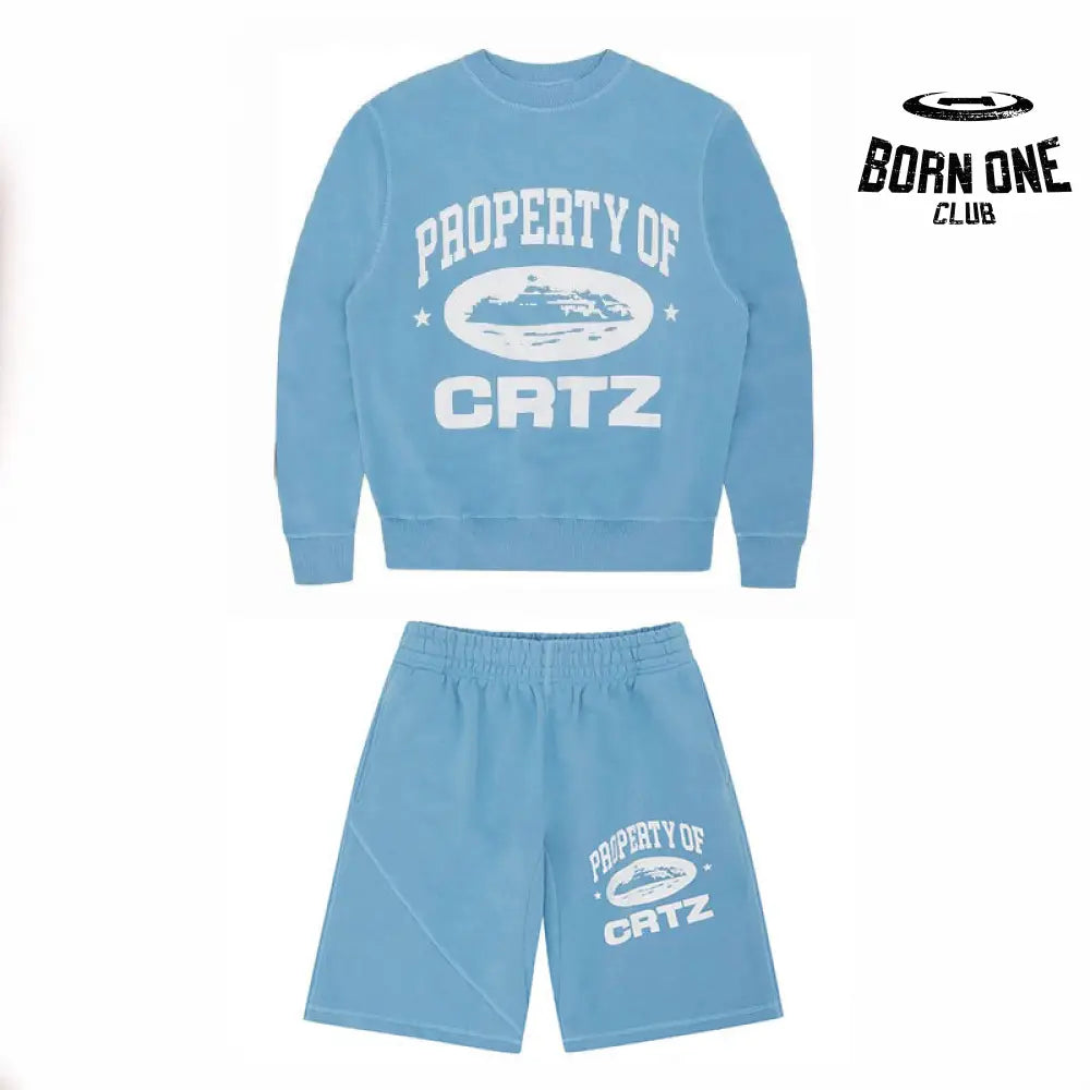Blue Shorts Set