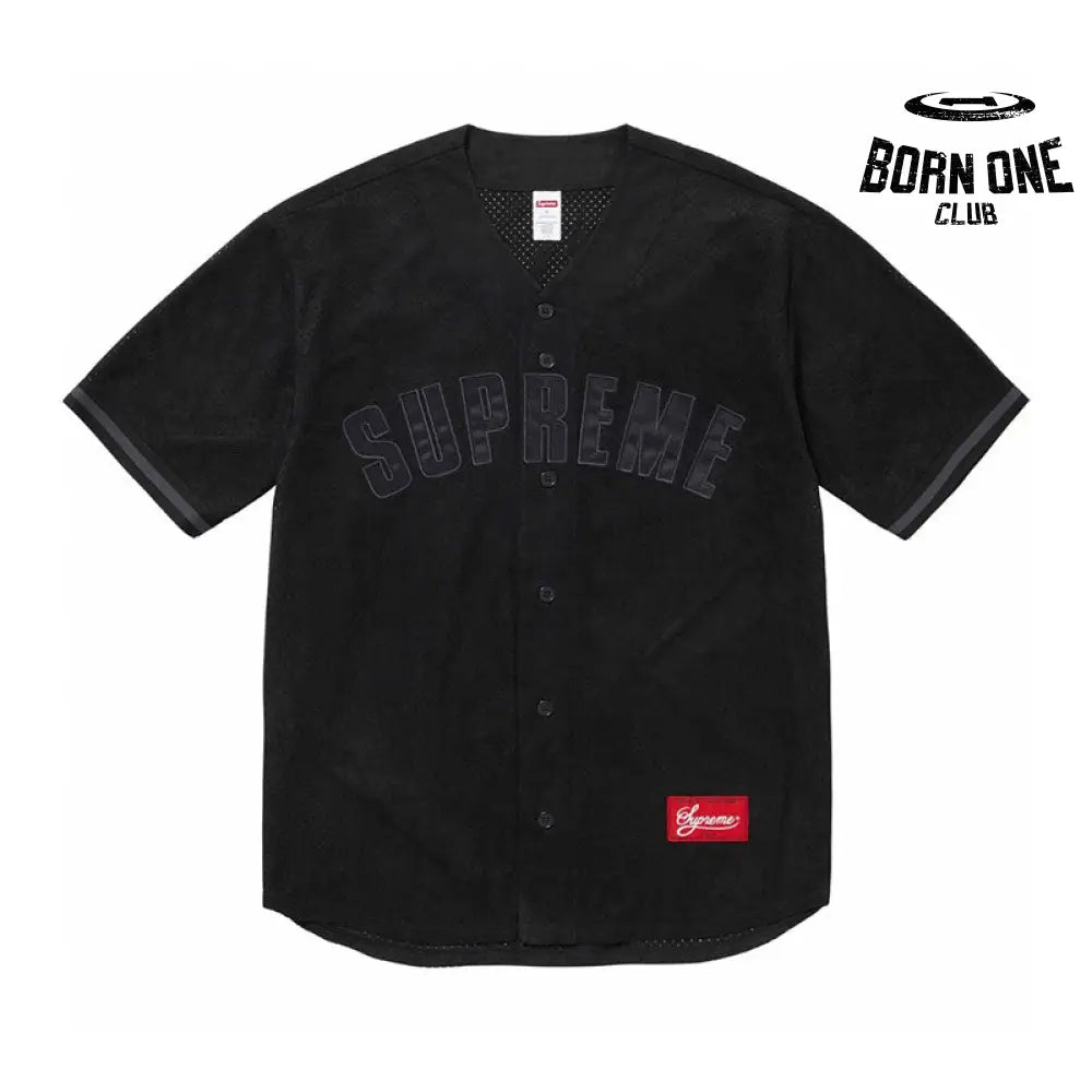 T-Shirt Ultrasuede Mesh Baseball Black