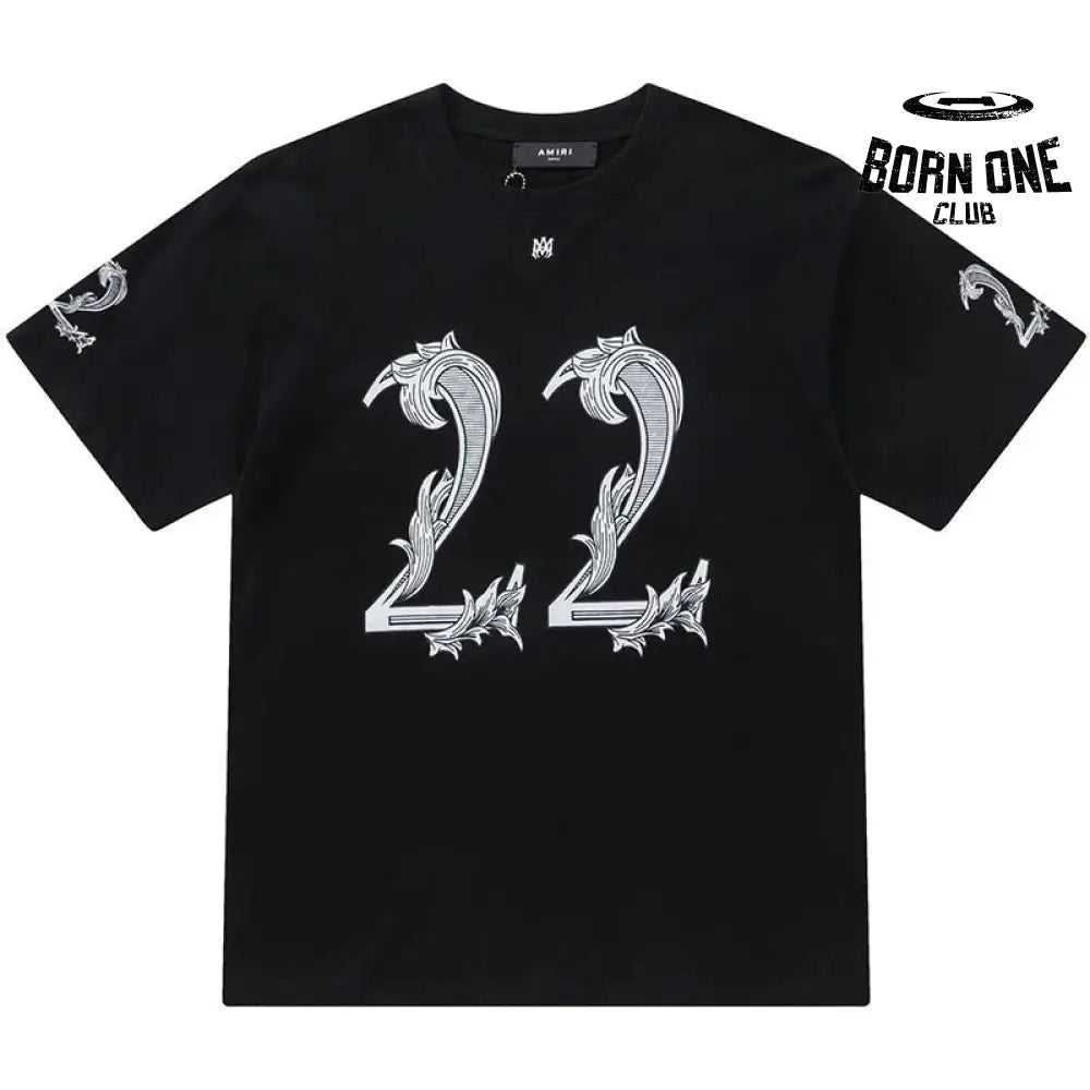 T-Shirt 22 Logo-Print White Black