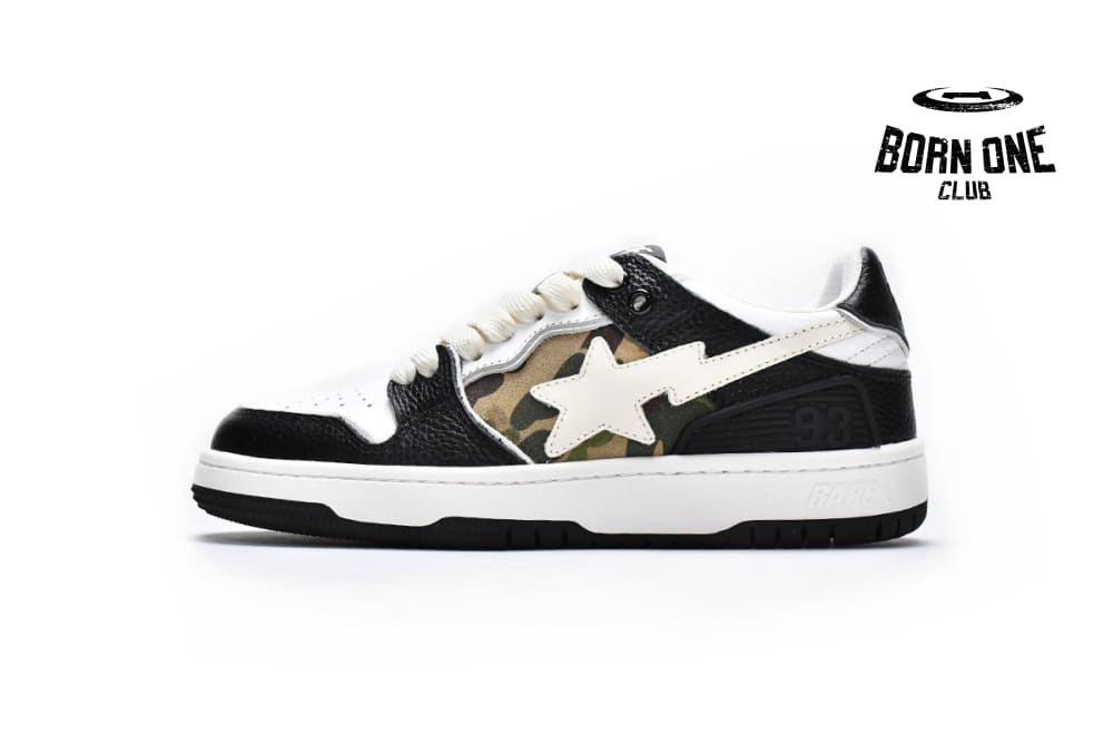 SK8 Sta Camo Black White