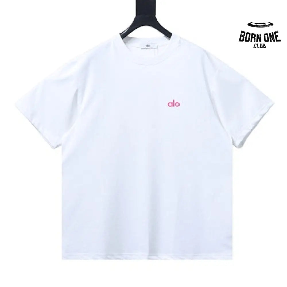 Embroidered Logo Solid-Color T-Shirt White