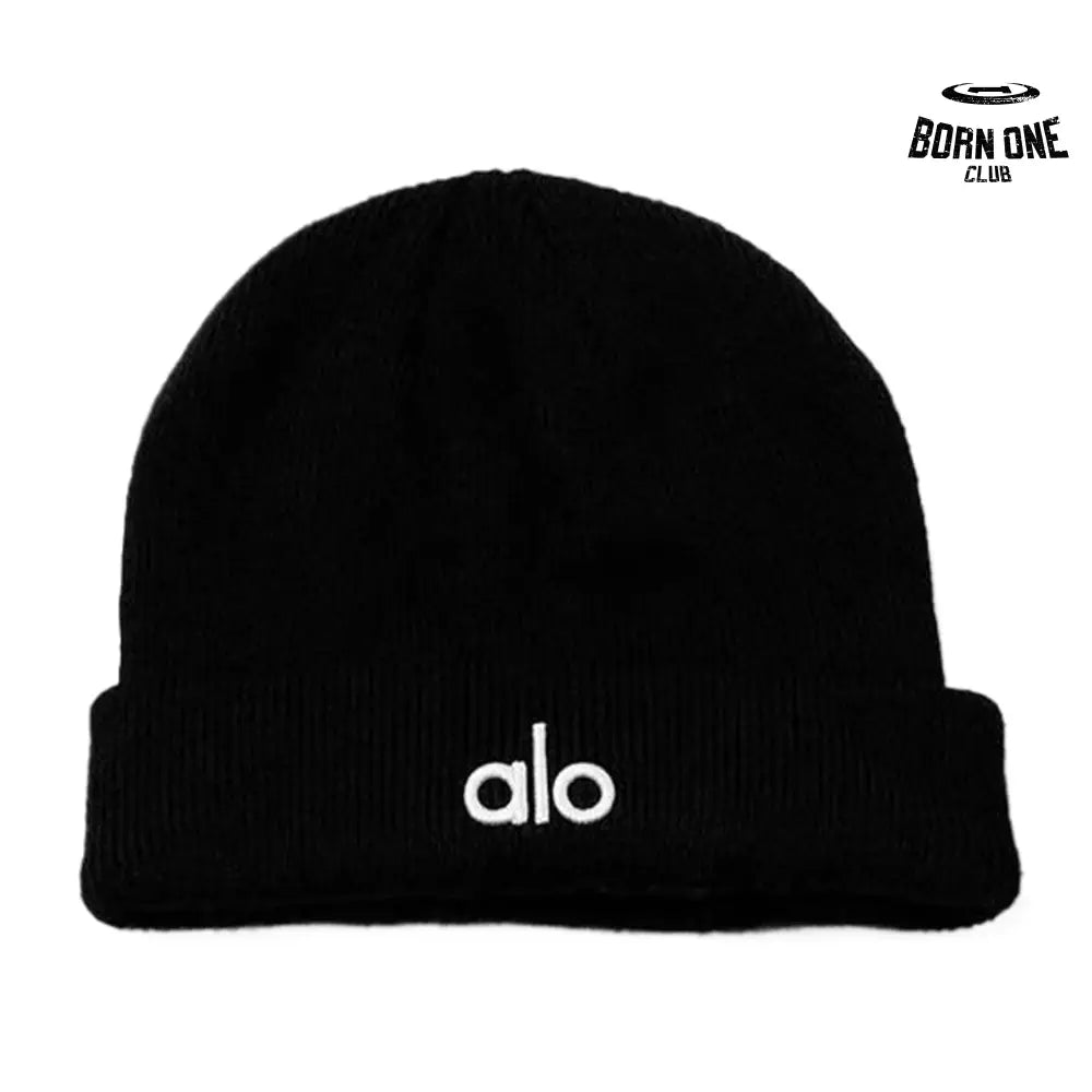 White Logo Black Notable Beanie