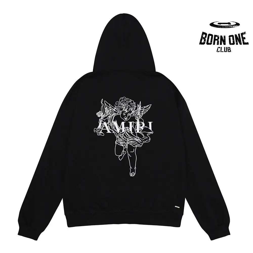 Cupid Angel Print Hoodie