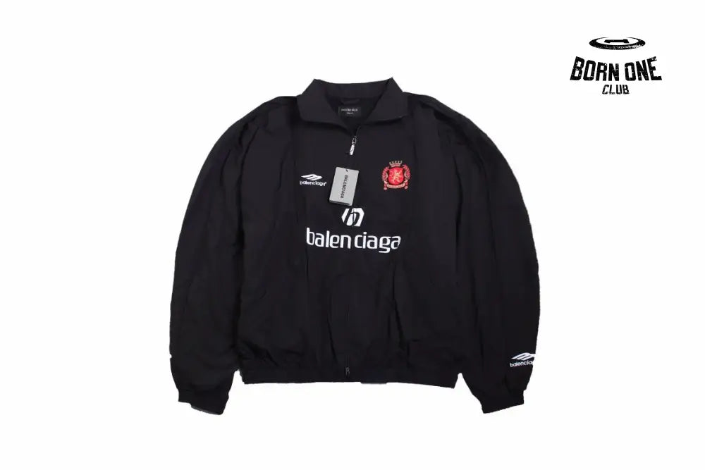 Black Zip-Up Track Jacket