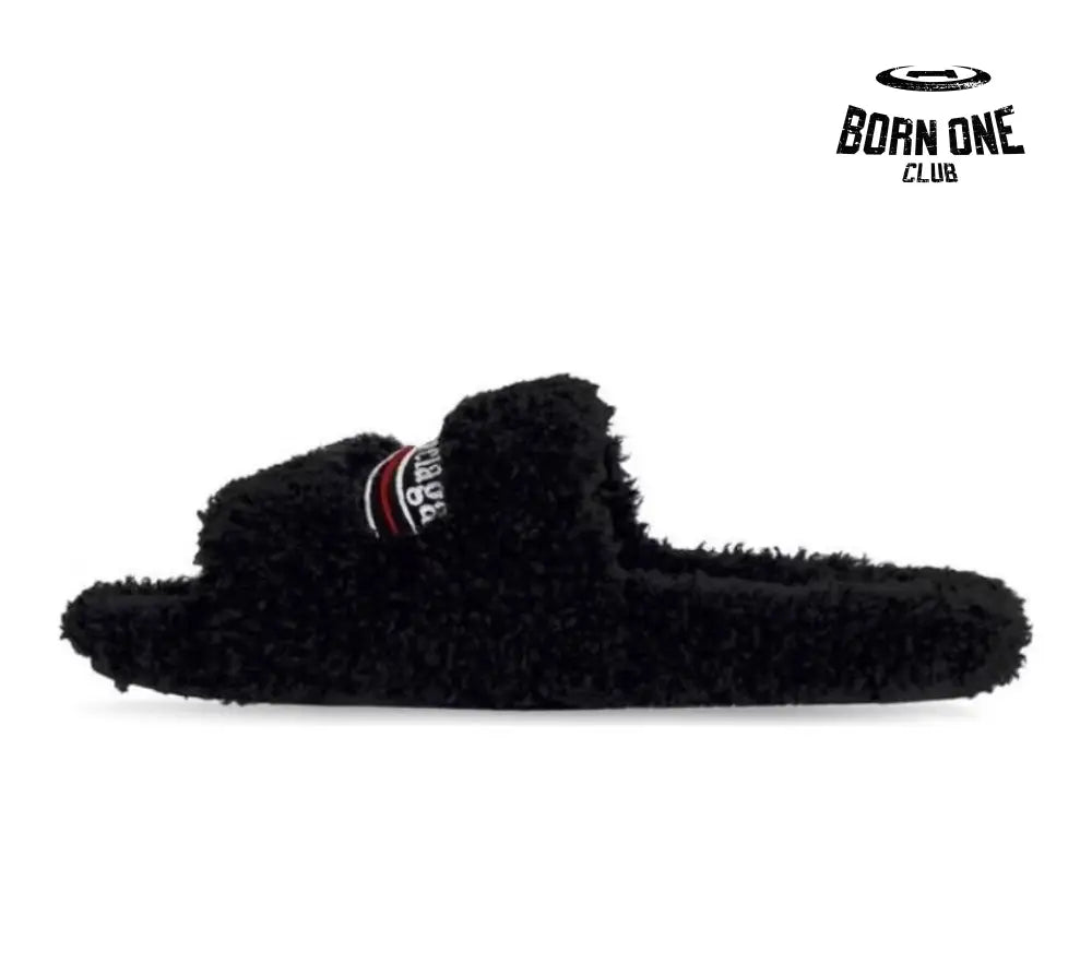 Furry Slide Black