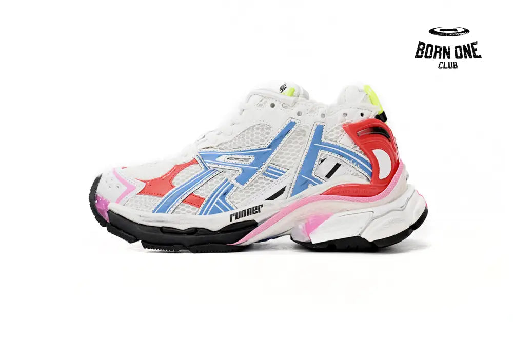 Runner White Blue Red