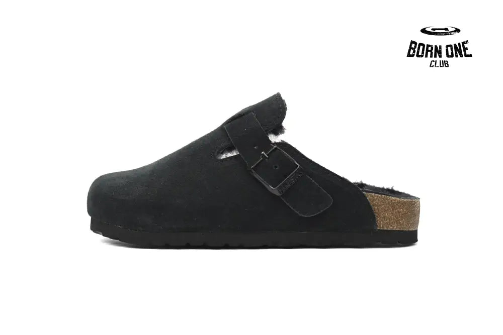 Boston Shearling Suede Leather Black
