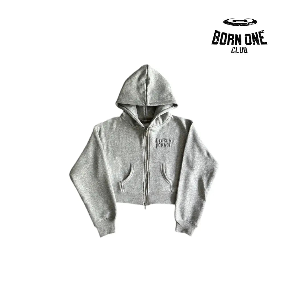 Women's Cropped Zip-Up Hoodie