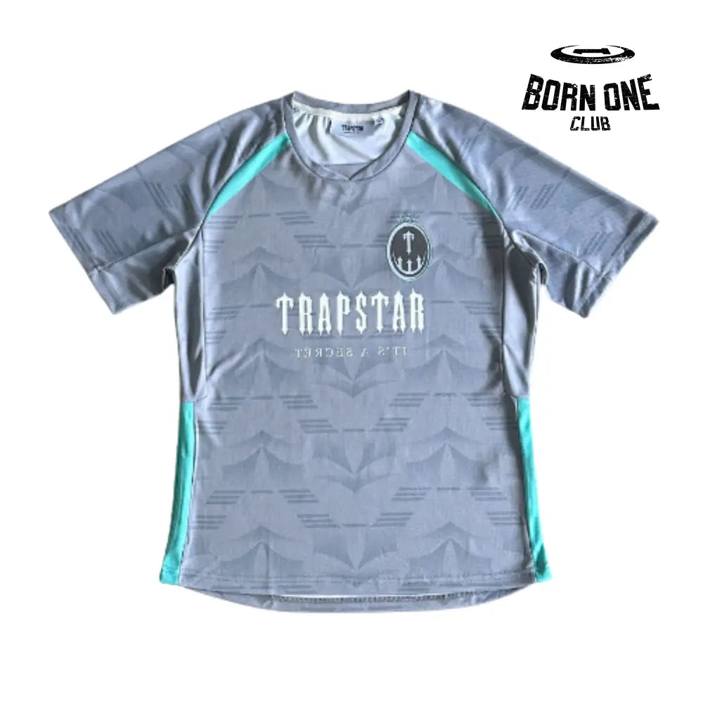 T-Shirt Football Grey & Sea Blue