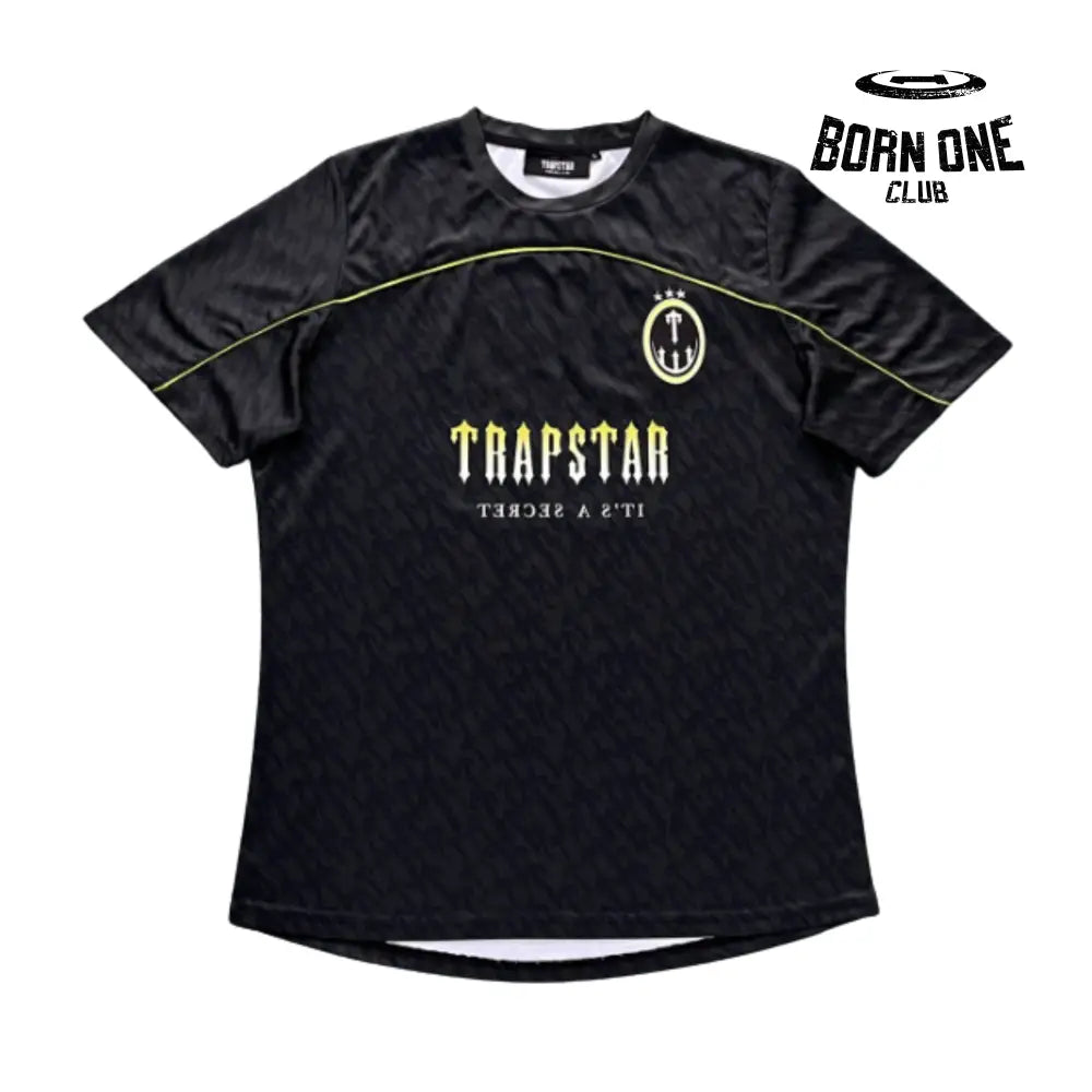 T-Shirt Football Jersey Black Lime