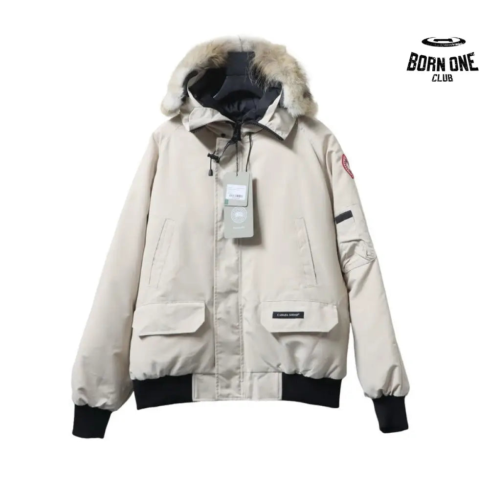 Chilliwack Bomber Jacket Short Down Jacket PBI White