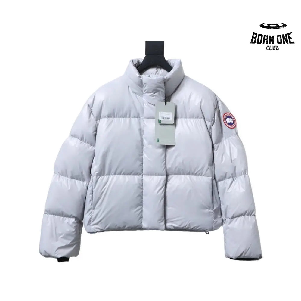 Cypress Cropped Puffer White Gray