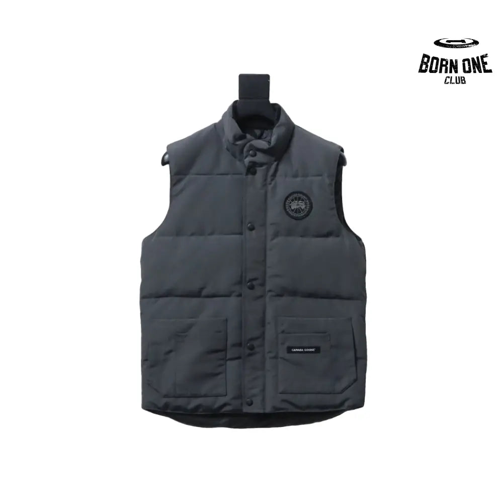 Freestyle Crew Vest Dark Grey Black Logo