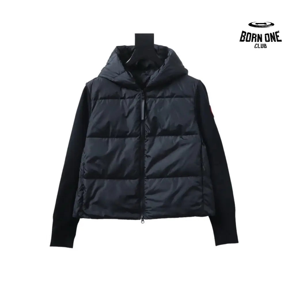HyBridge Wide Quilt Knit Hoody Black