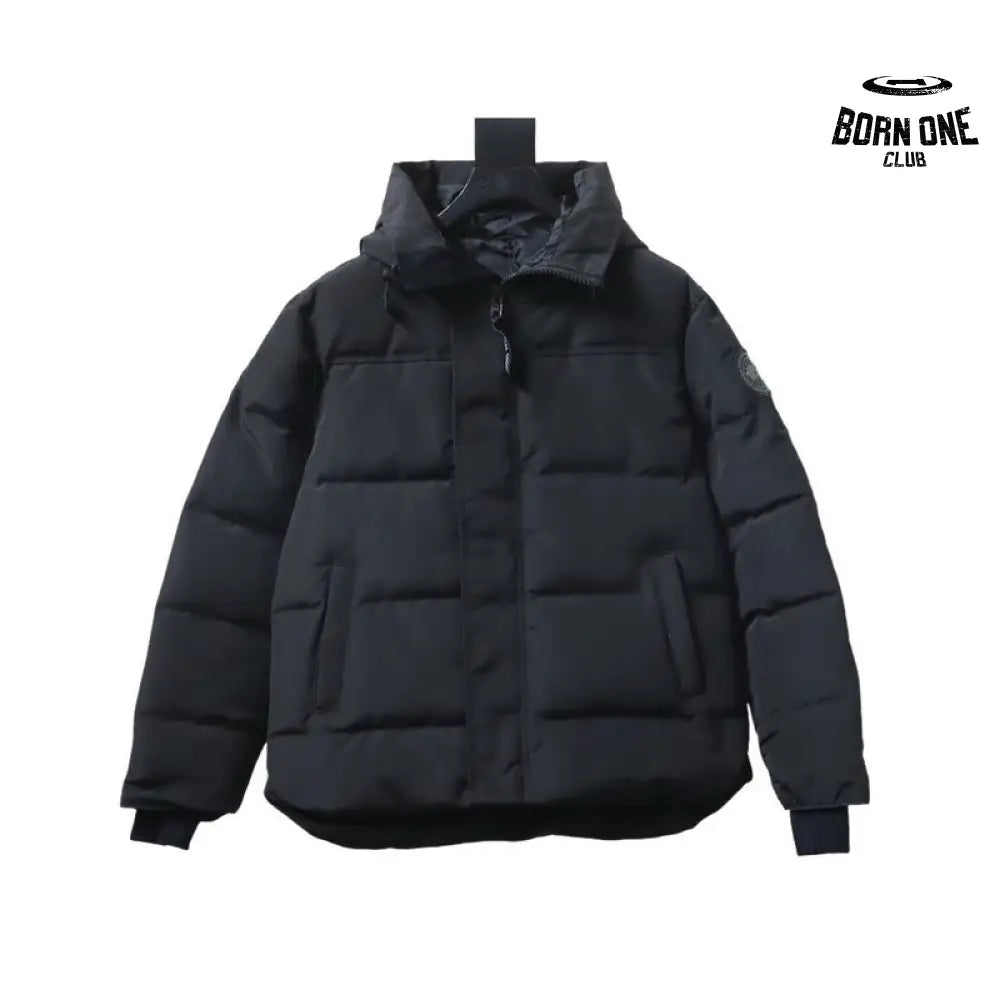 MacMillan Parka Black Down Jacket With Gray Label