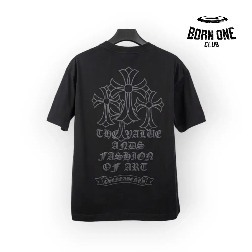 Cross Outline Black T-Shirt