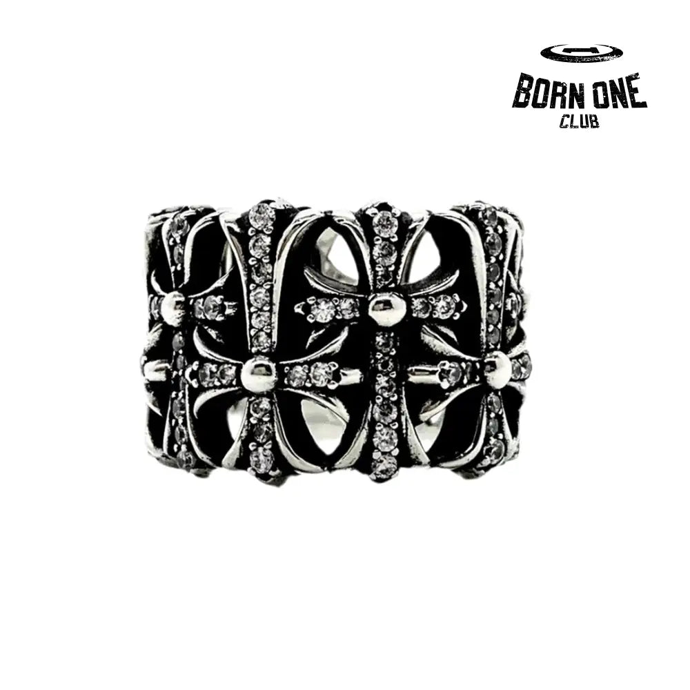 Cemetery Ring Sterling Silver & CZ stones