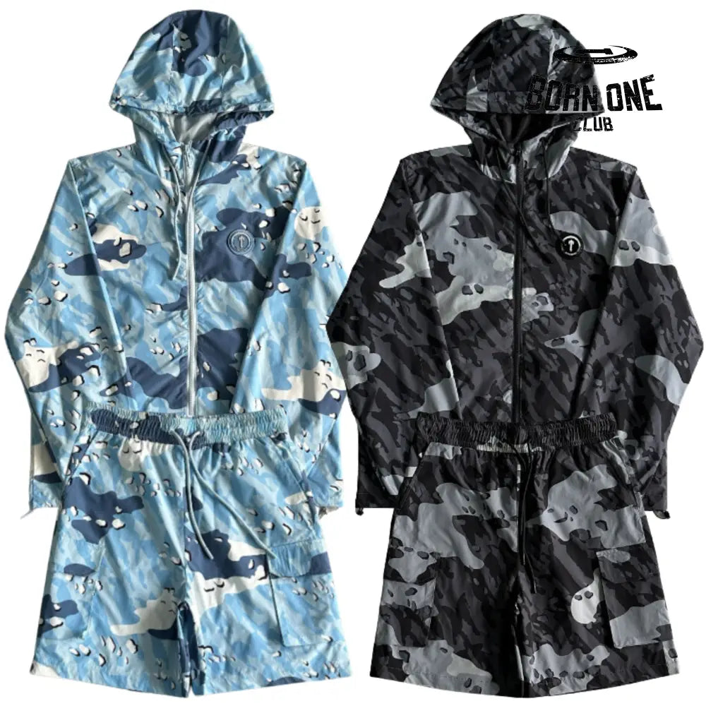 Set  Camo Windbreaker Suit