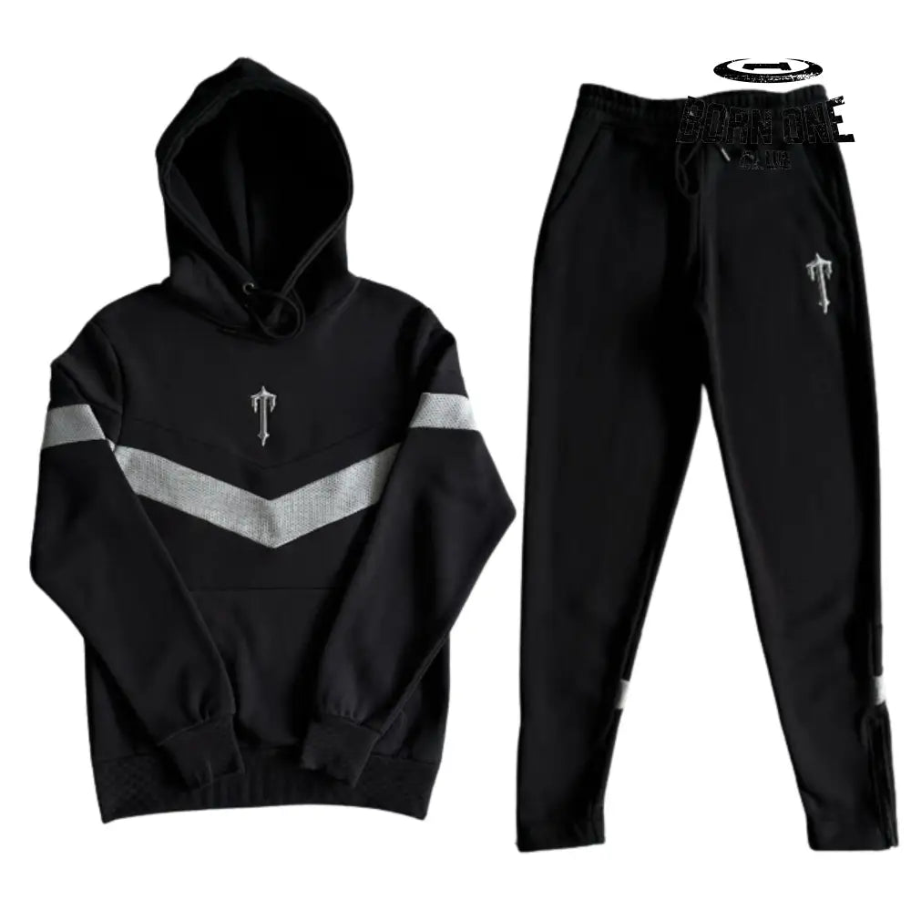 Set Hoodie Tracksuit Black & Gray