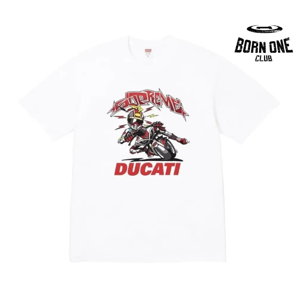 T-Shirt Ducati Bike White